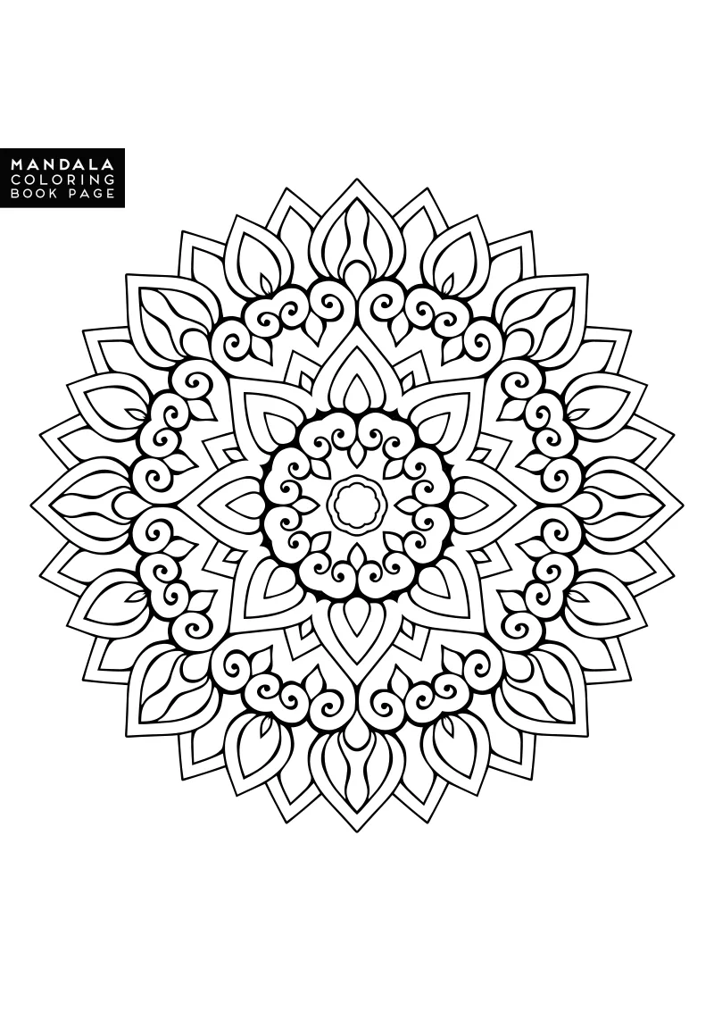 Kolorowanka z mandala do pobrania