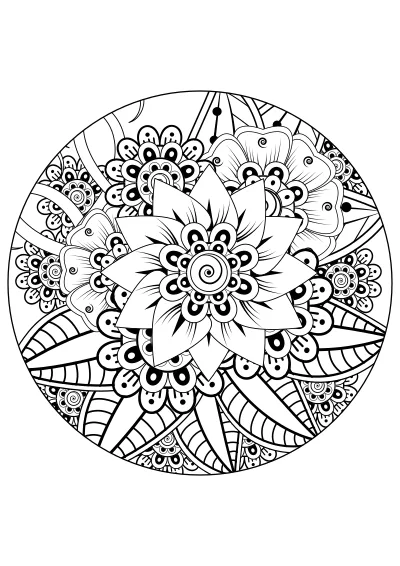 kolorowanki mandala do druku PDF – darmowe antystresowe wzory