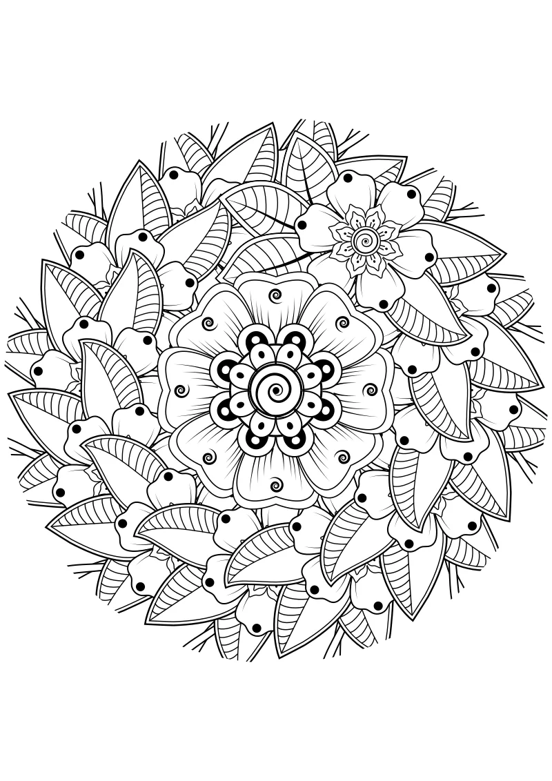 mandala kolorowanka dla dzieci