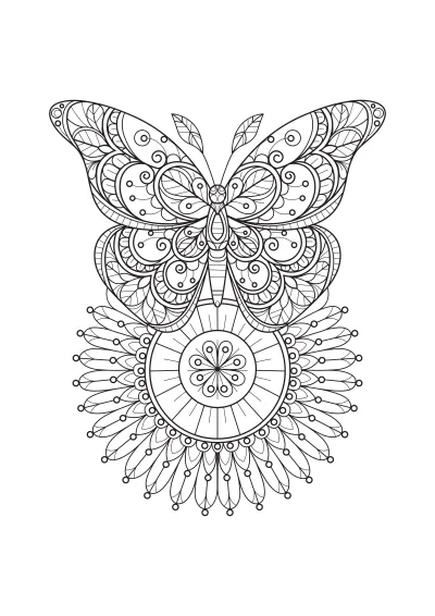 Kolorowanka do druku mandala