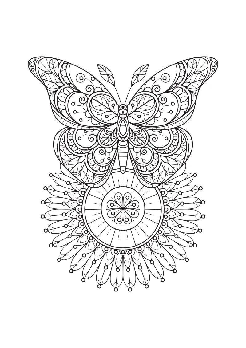 Kolorowanka do druku mandala