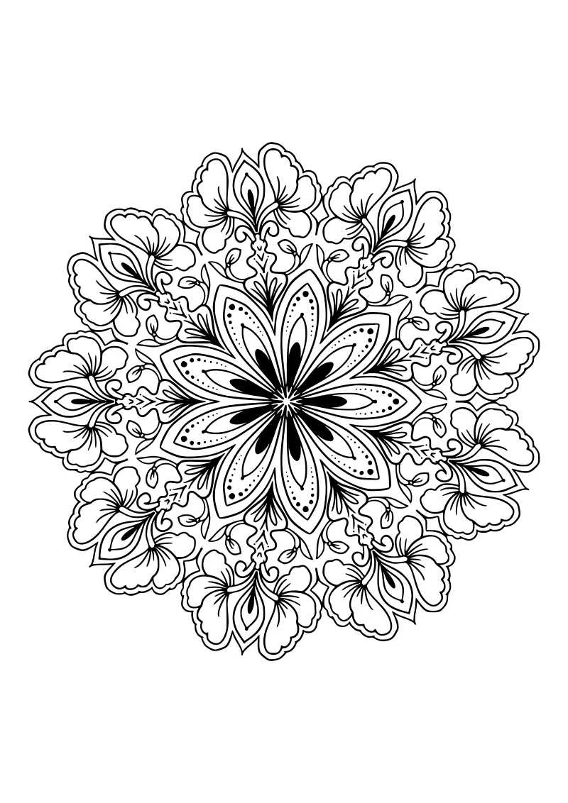 mandala do druku i pokolorowania