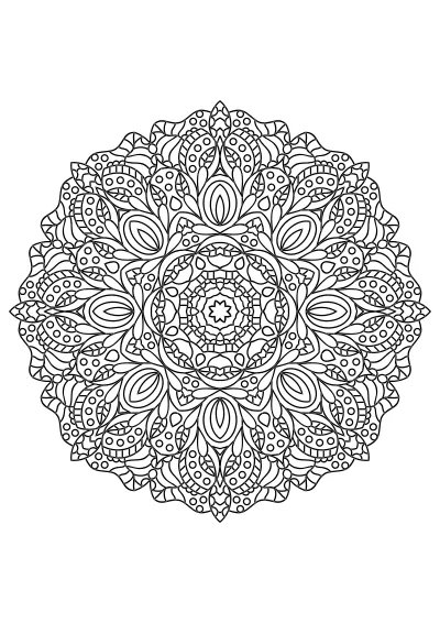 Edukacyjna kolorowanka mandala do wydruku
