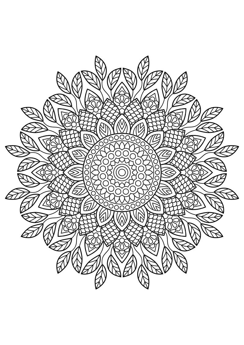 mandala kolorowanka dla dzieci