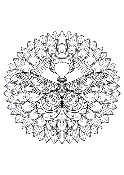Kolorowanka mandala – format A4 PDF