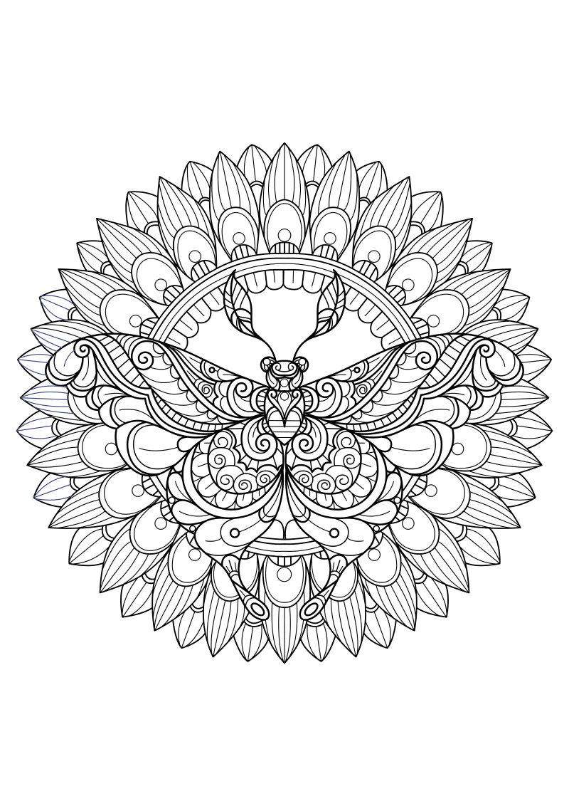 Kolorowanka mandala – format A4 PDF