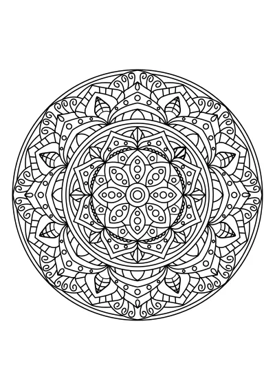 Kolorowanki do druku mandala