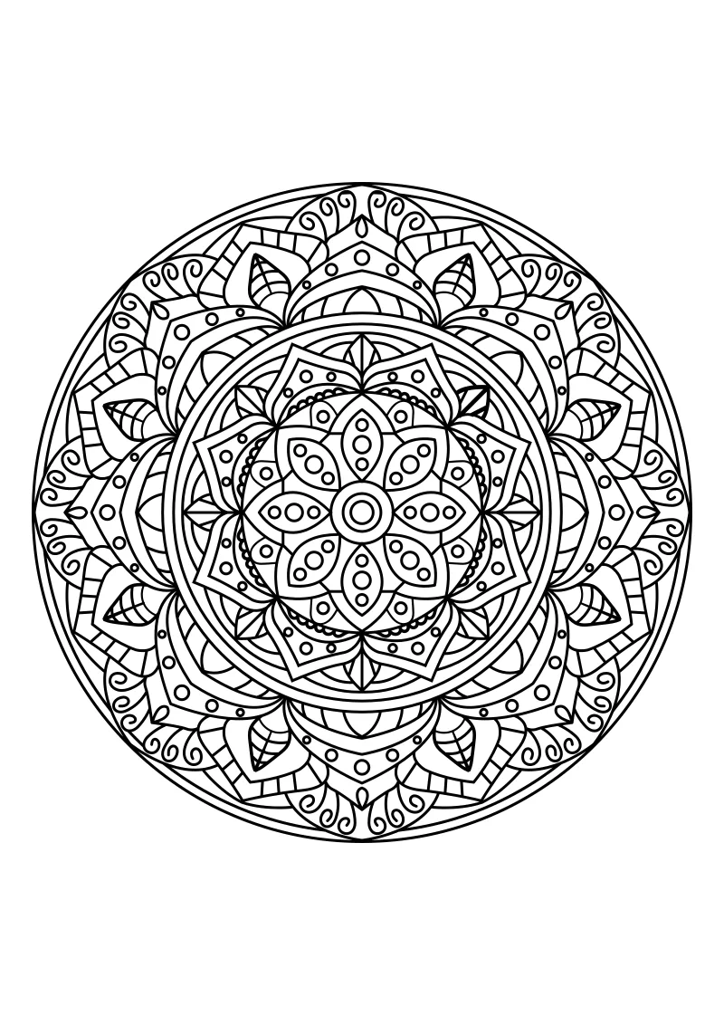 Kolorowanki do druku mandala