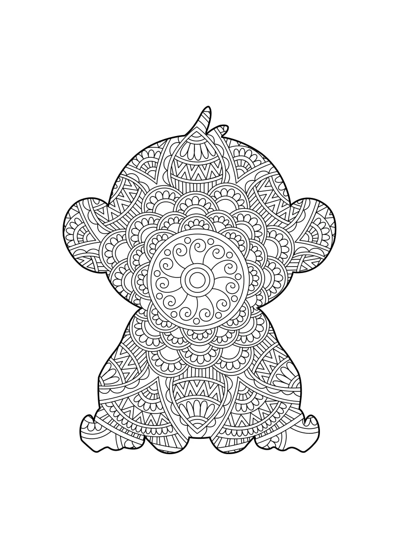 Kolorowanka z mandala do pobrania