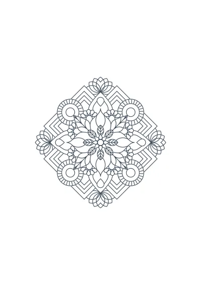 Malowanka mandala do druku A4