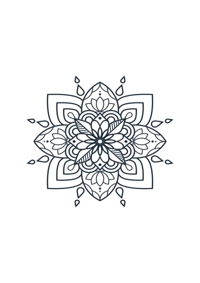 kolorowanka do druku mandala PDF