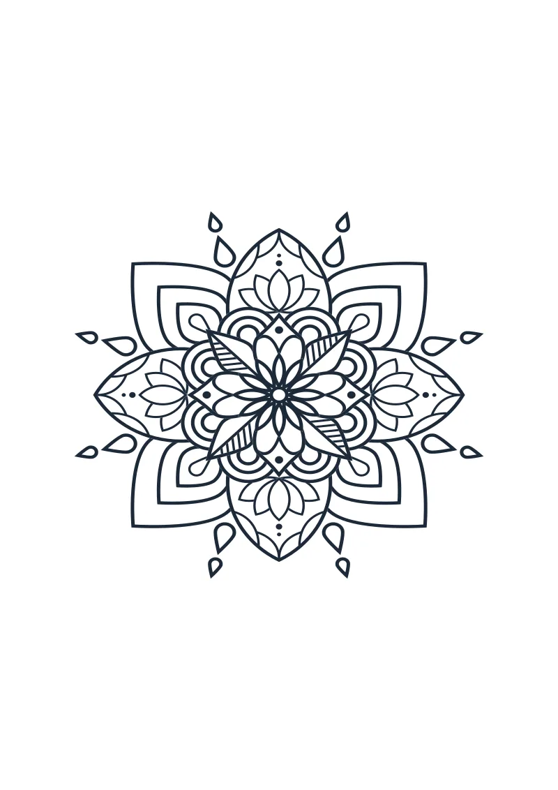 kolorowanka do druku mandala PDF