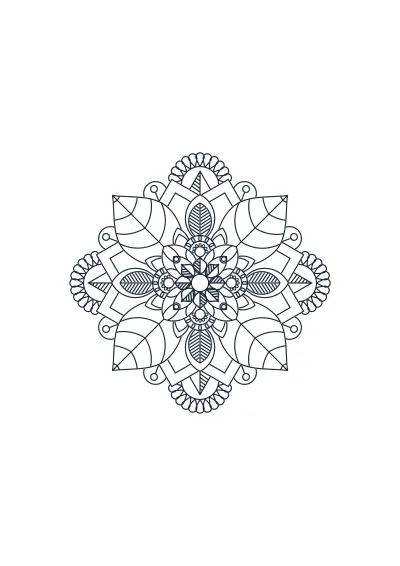 Łatwa kolorowanka mandala dla przedszkolaka