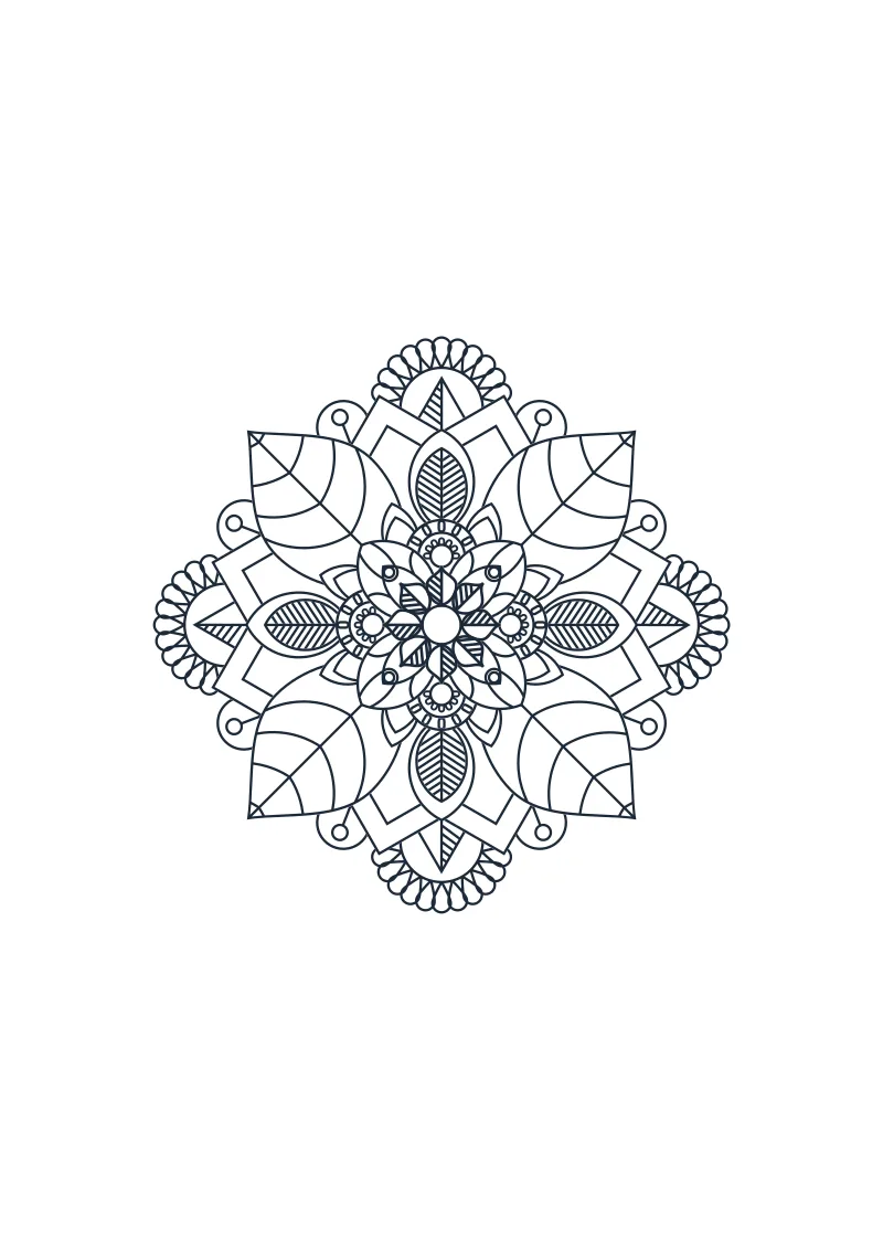 Łatwa kolorowanka mandala dla przedszkolaka