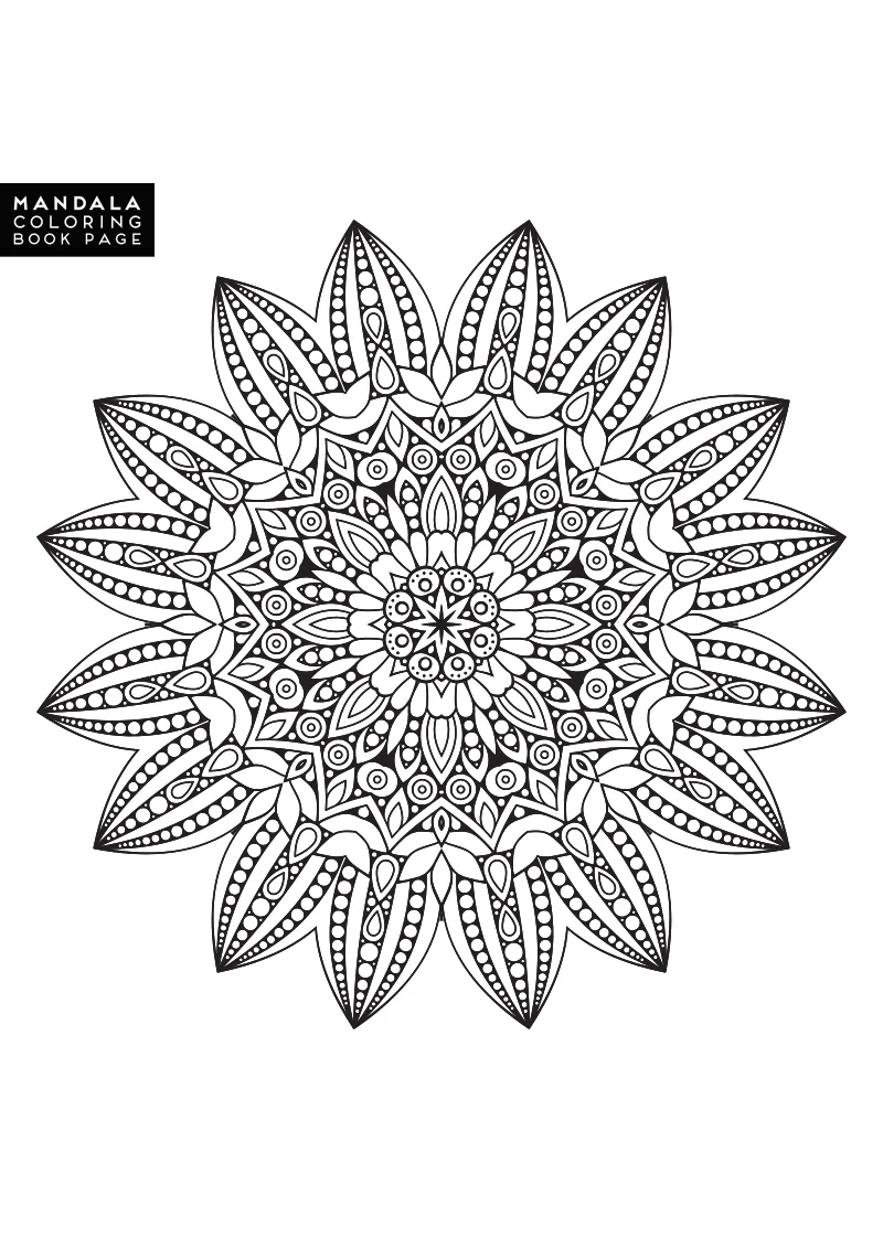 Kolorowanka do druku mandala