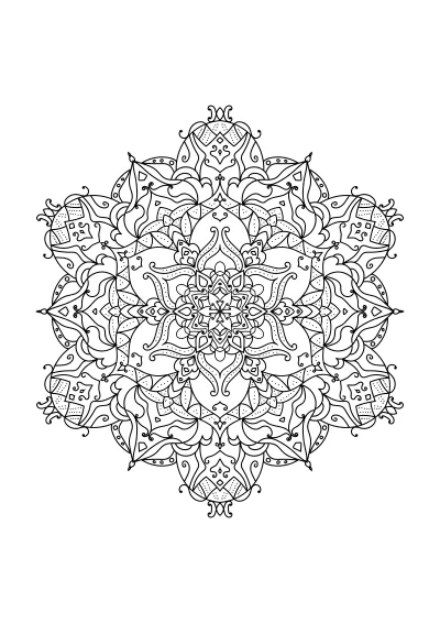 Edukacyjna kolorowanka mandala do wydruku