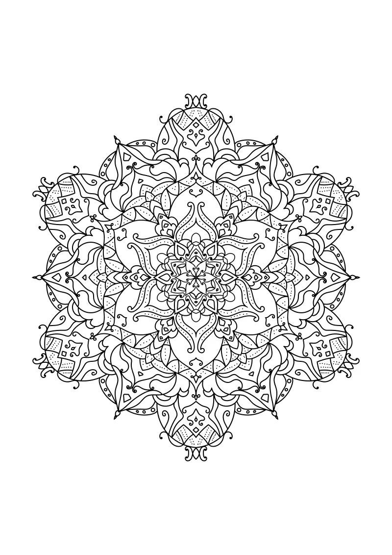 Edukacyjna kolorowanka mandala do wydruku