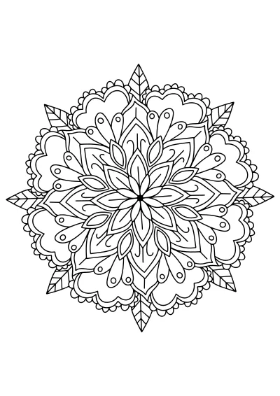 Prosta kolorowanka mandala do kolorowania