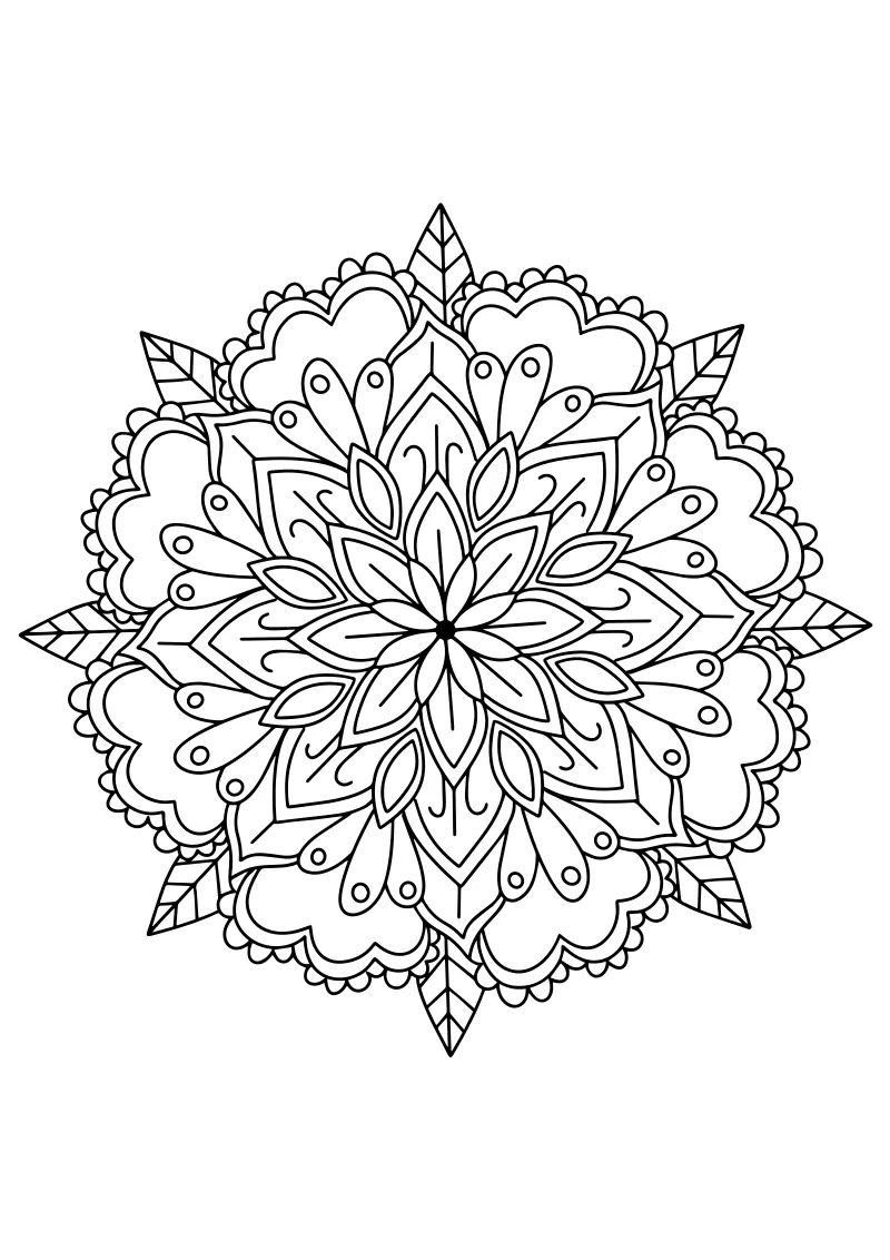 Prosta kolorowanka mandala do kolorowania