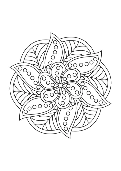 mandala kolorowanka dla dzieci