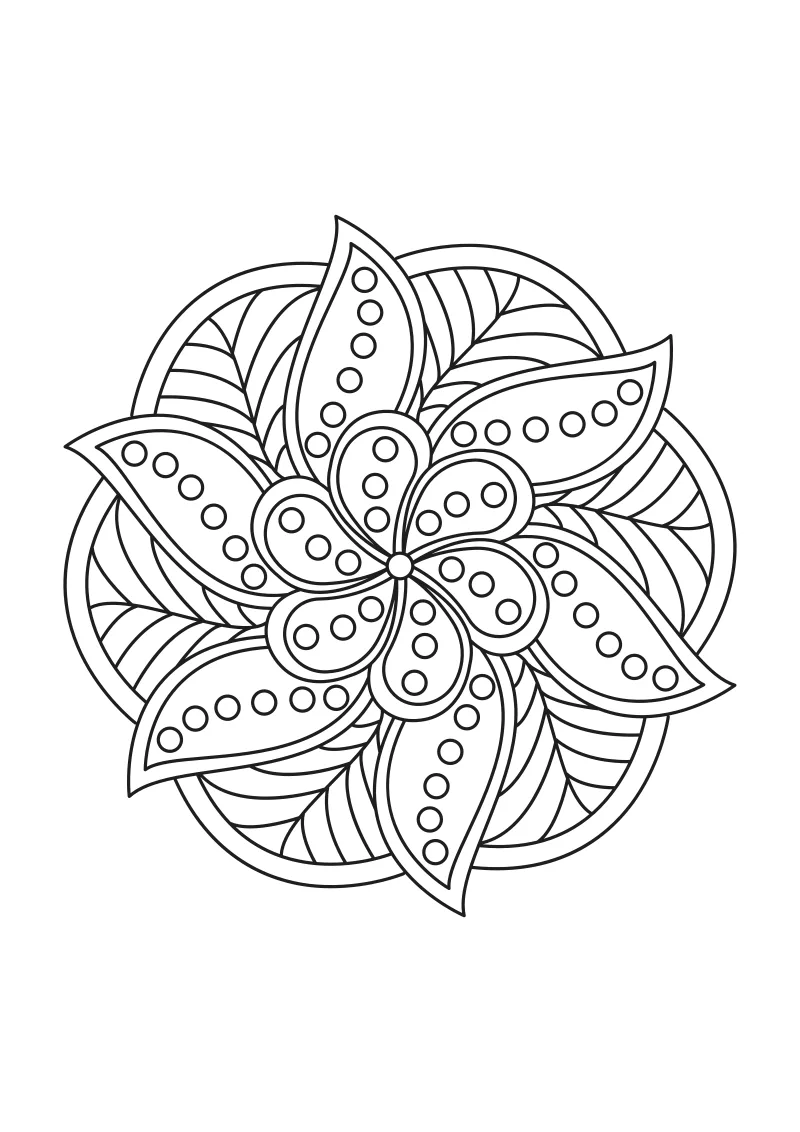 mandala kolorowanka dla dzieci