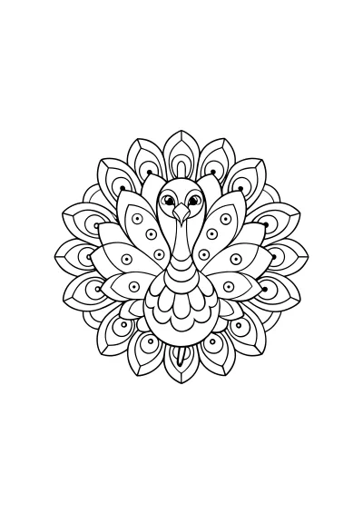 Kolorowanka do druku mandala
