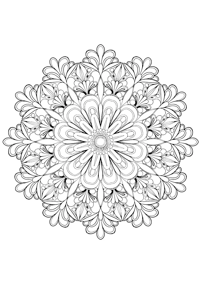 Kolorowanki do druku mandala