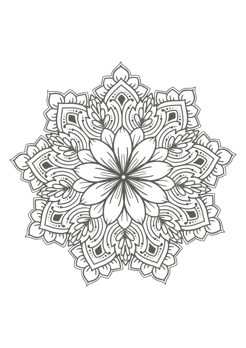 mandala do druku i pokolorowania