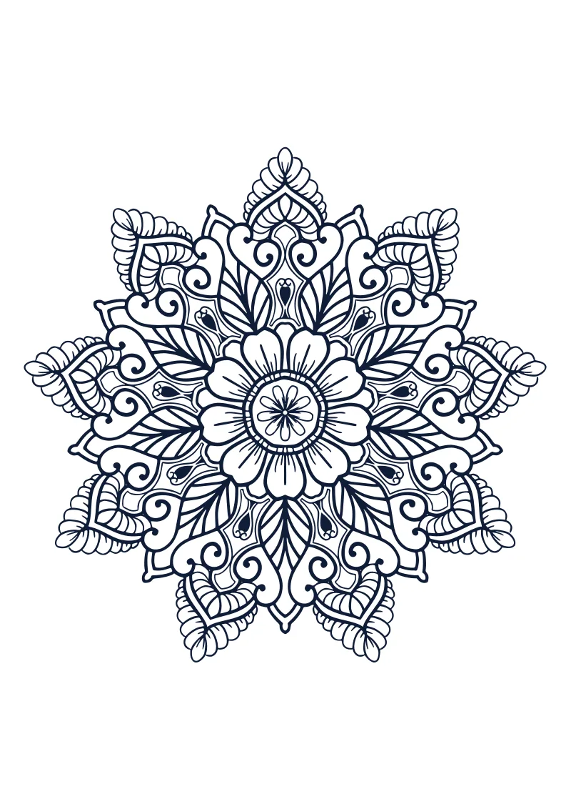 Darmowa kolorowanka mandala do druku PDF
