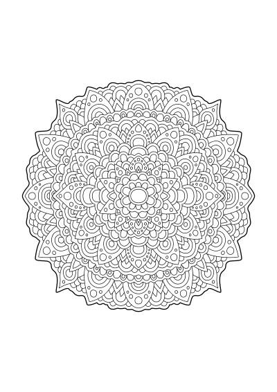 kolorowanka do druku mandala PDF