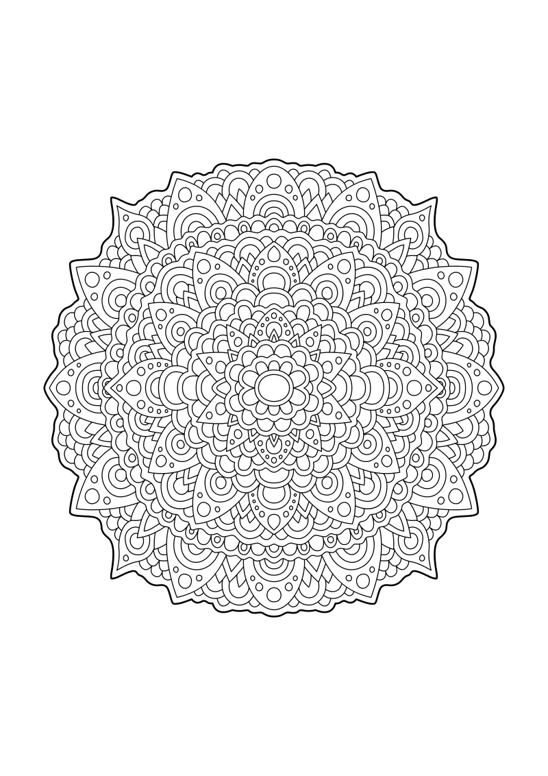 kolorowanka do druku mandala PDF