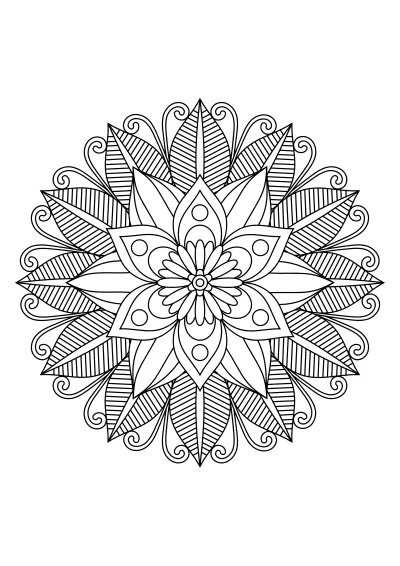 Łatwa kolorowanka mandala dla przedszkolaka