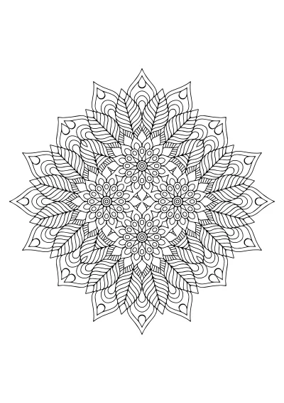 Kolorowanka mandala – format A4 PDF