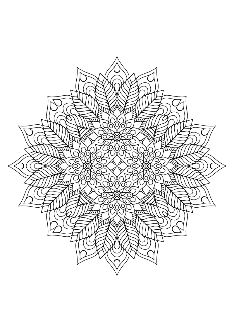 Kolorowanka mandala – format A4 PDF