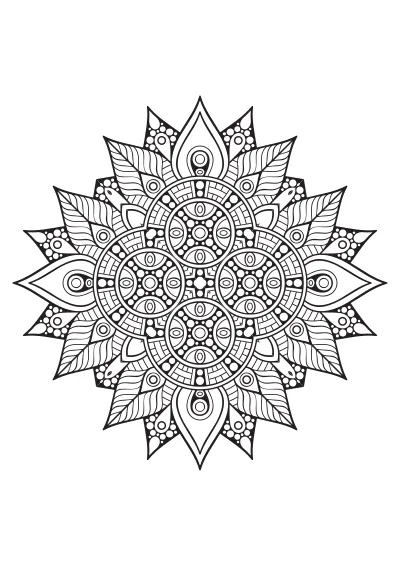 Prosta kolorowanka mandala do kolorowania
