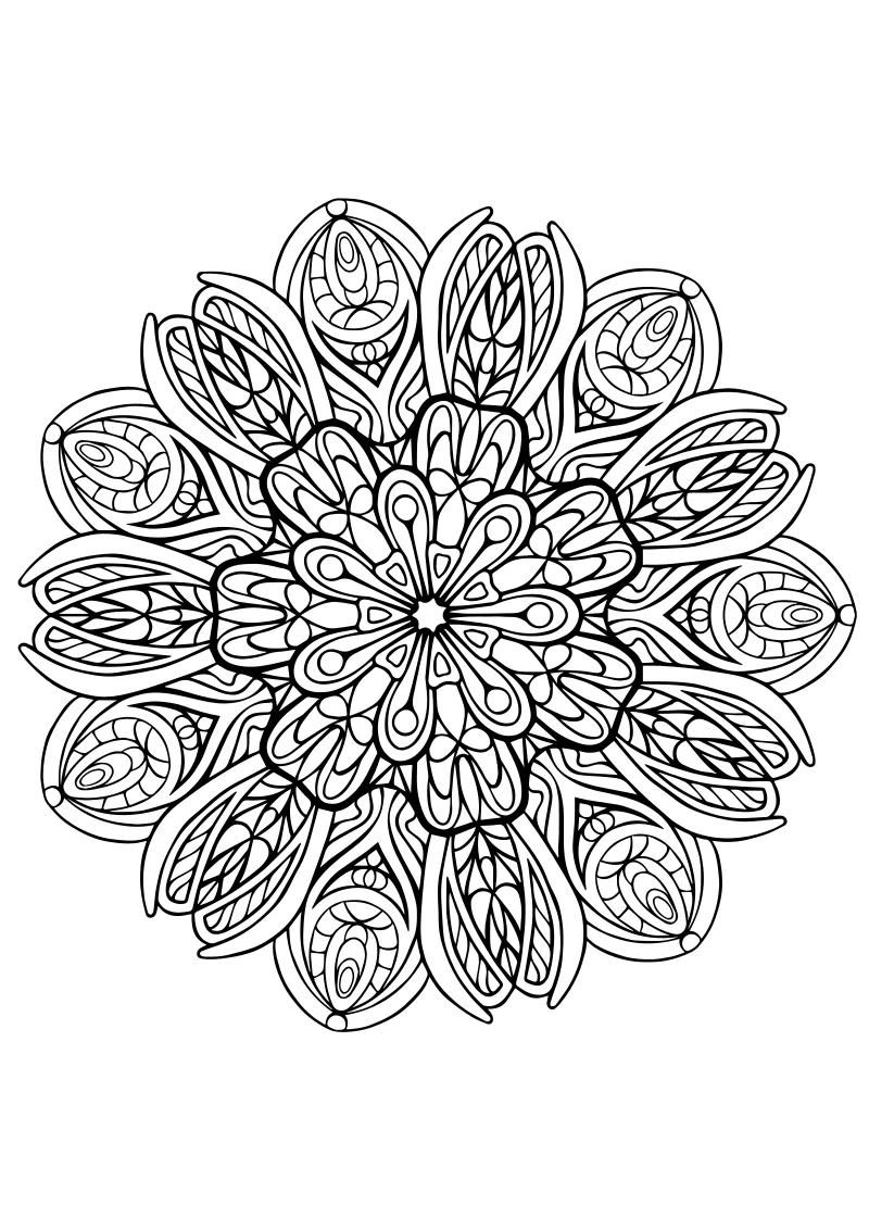 Pokoloruj mandala – darmowy szablon PDF
