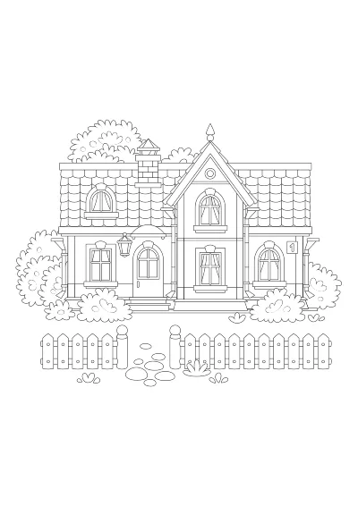 Kolorowanka dom – format A4 PDF
