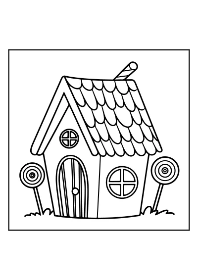 dom – pobierz i wydrukuj kolorowankę