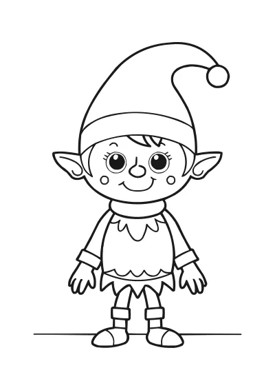 Darmowa kolorowanka elfy do druku PDF