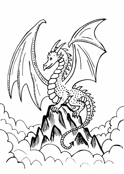 Kolorowanki smoki - wariant 38