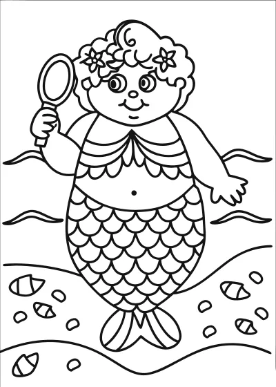 Pokoloruj syrenki – darmowy szablon PDF