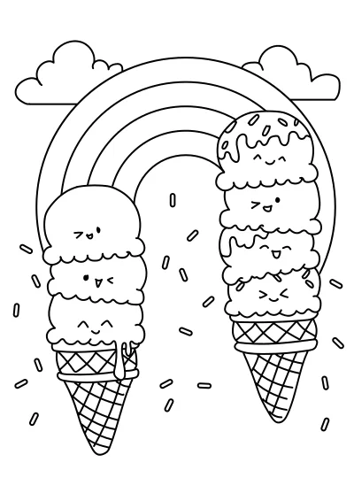 Kolorowanki do druku lody