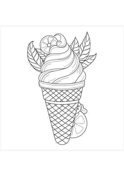 Kolorowanka z lody do pobrania