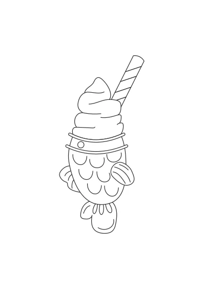 Kolorowanka z lody do pobrania