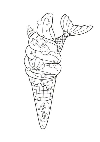 Kolorowanki do druku lody