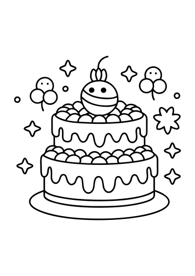 kolorowanka do druku torty PDF