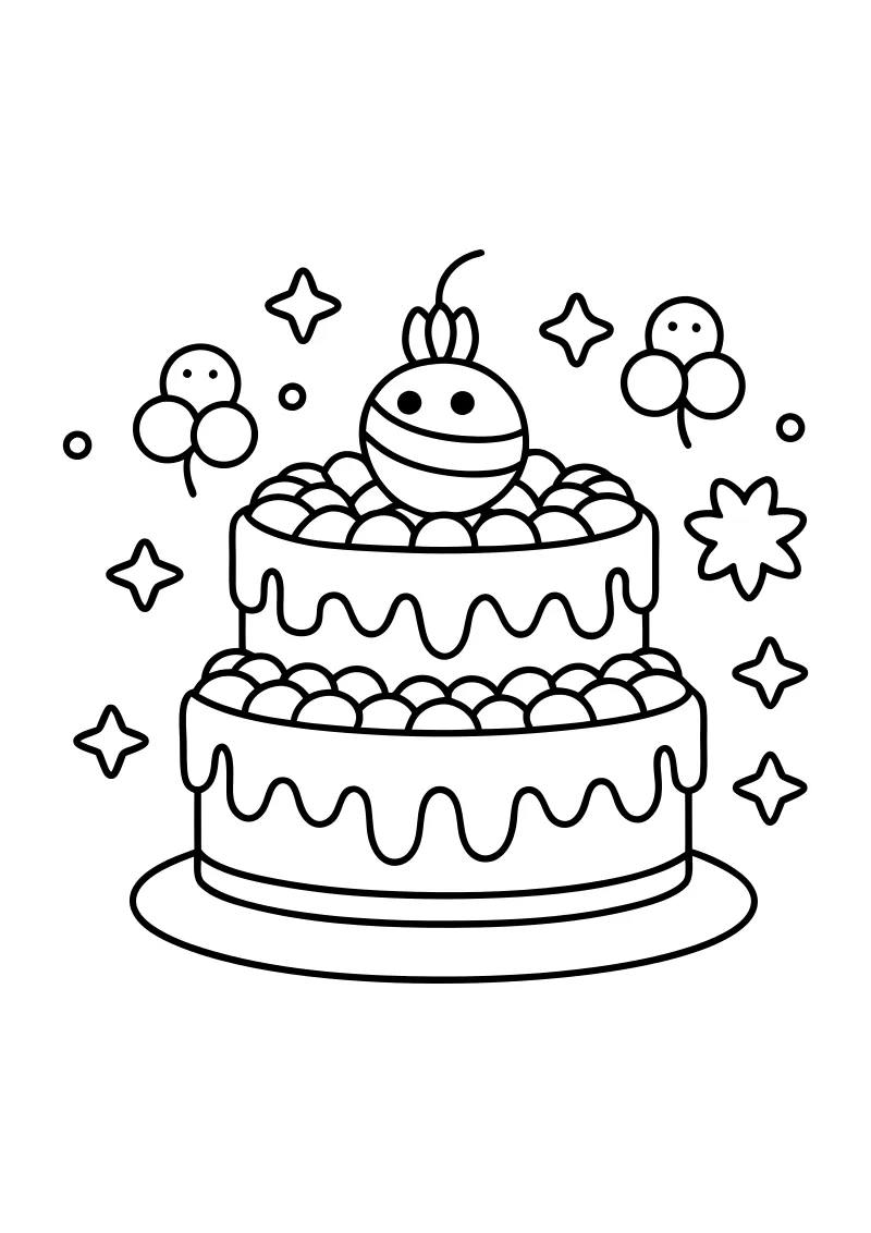 kolorowanka do druku torty PDF