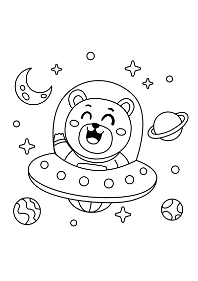 kolorowanka do druku kosmos PDF
