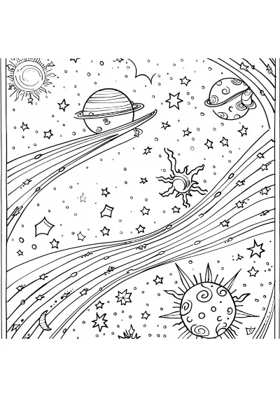 Kolorowanki kosmos