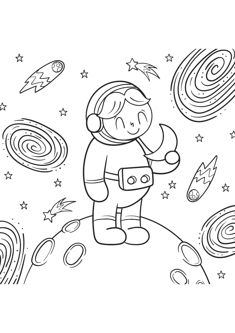 Darmowa kolorowanka kosmos do druku PDF